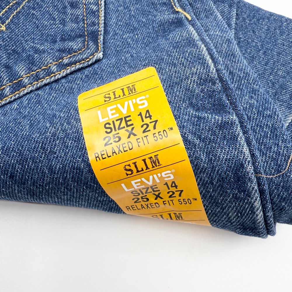 Levi’s 550 Denim Jeans Boys 14 Slim Relaxed Fit - Medium Wash - Straight Leg - Picture 3 of 8